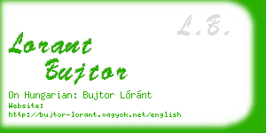 lorant bujtor business card