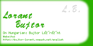 lorant bujtor business card